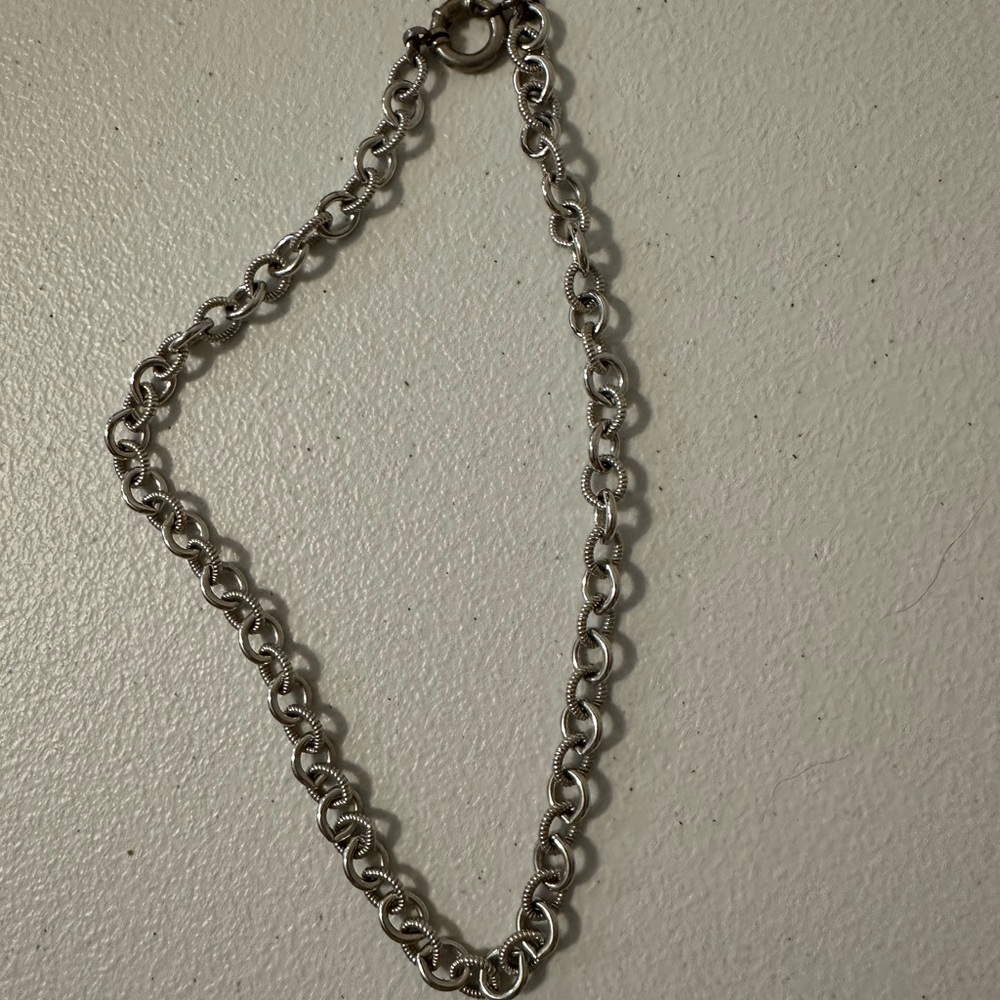 Judith Ripka Rolo Chain 925 Silver Cable Chain Necklace